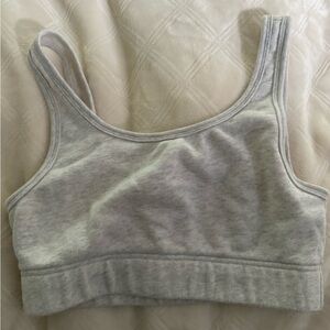 Two for $35 deal! Black and grey Aritzia TNA airy fleece bra top